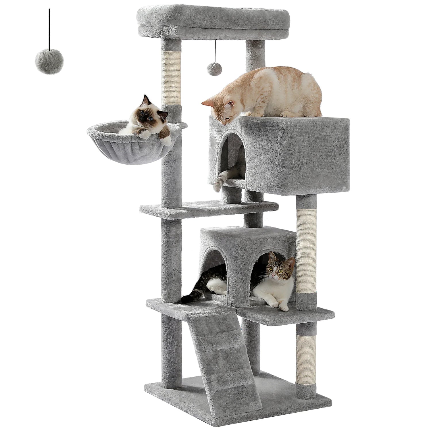 Luxury Multi-Level Cat Tree Tower with Cozy Condo, Play Perches, and Scratching Post - Perfect for Playful Cats!
